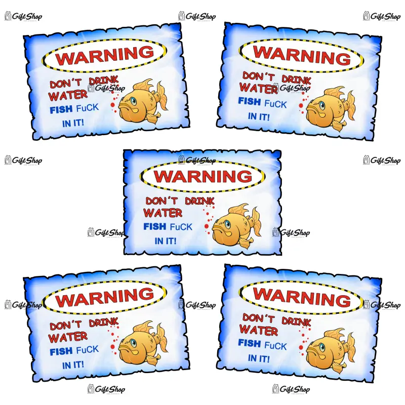 Warning don`t drink water..., magnet frigider mgs083